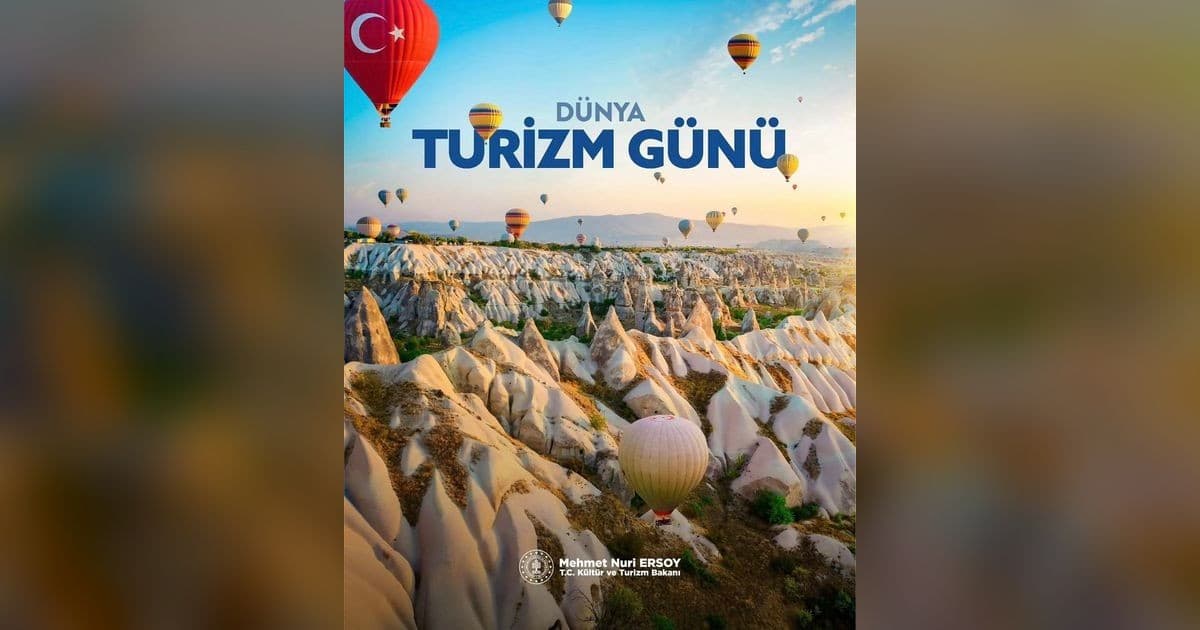 Bakan Ersoy Dünya Turizm Günü’nü Kapadokya görseliyle kutladı