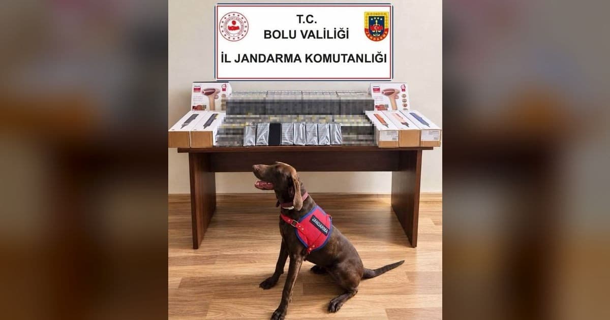 Bolu’da yolcu otobüsünde kaçak ürün ele geçirildi