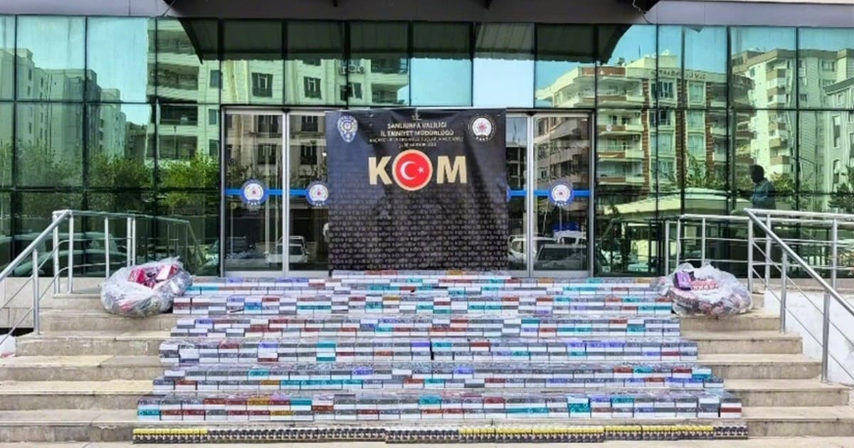 Şanlıurfa’da 10 milyon TL değerinde kaçak tütün ve sigara ele geçirildi