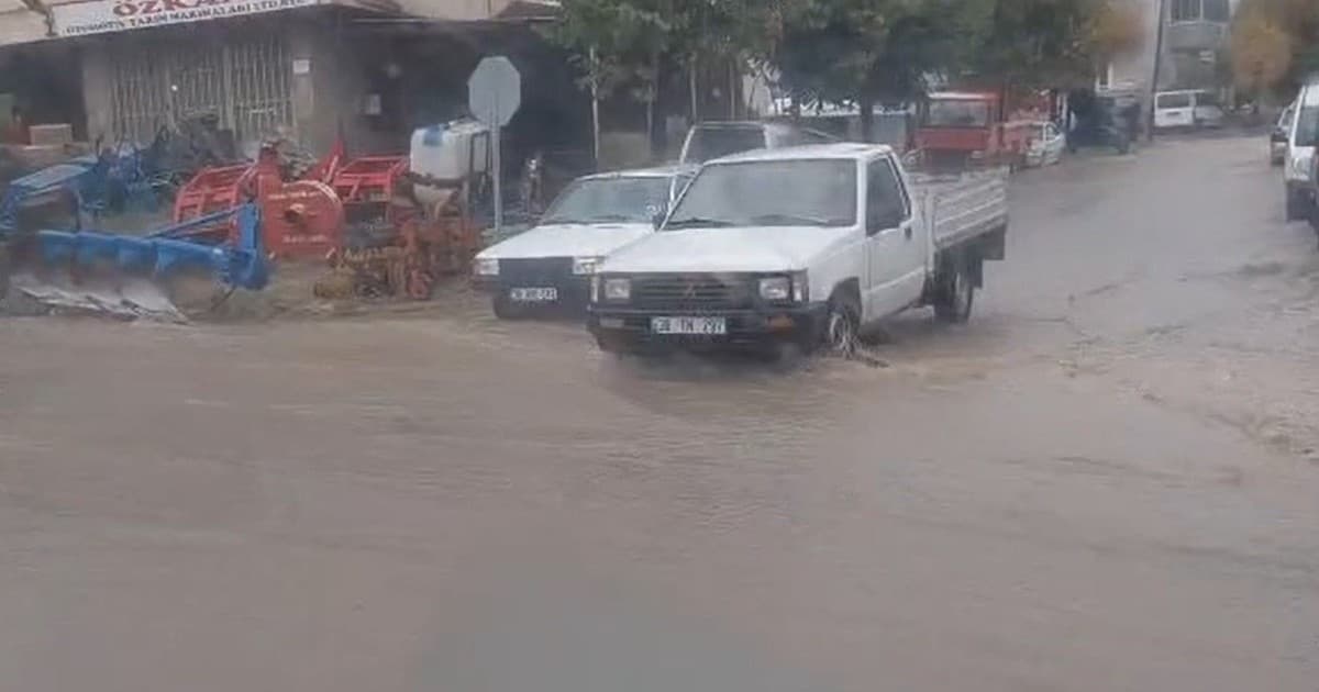 Develi’de sağanak yağış etkili oldu