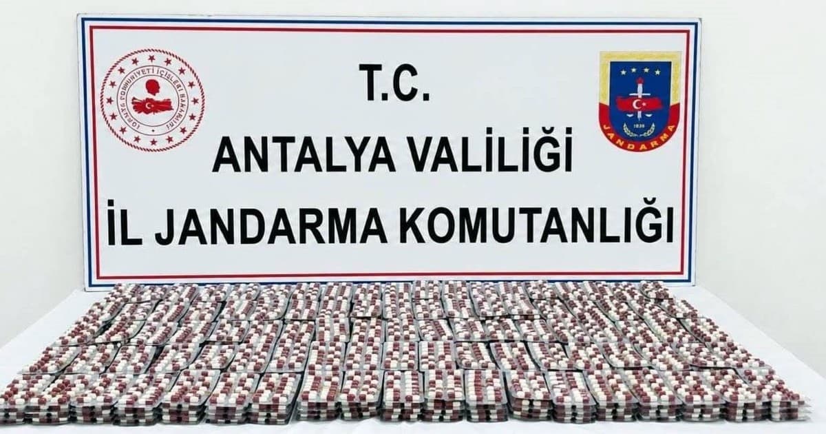 Antalya’da 6 bin 540 sentetik hap ele geçirildi