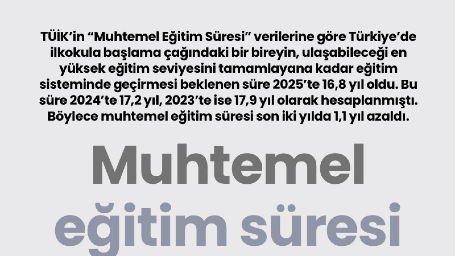 Muhtemel eğitim süresi azaldı