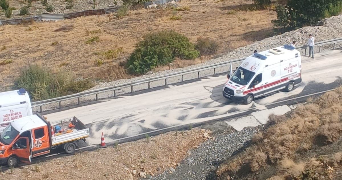 Kontrolden çıkan tırdan atlayan sürücü ve yanındaki kişi yaralandı