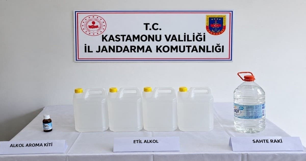Jandarma sahte içki operasyonu