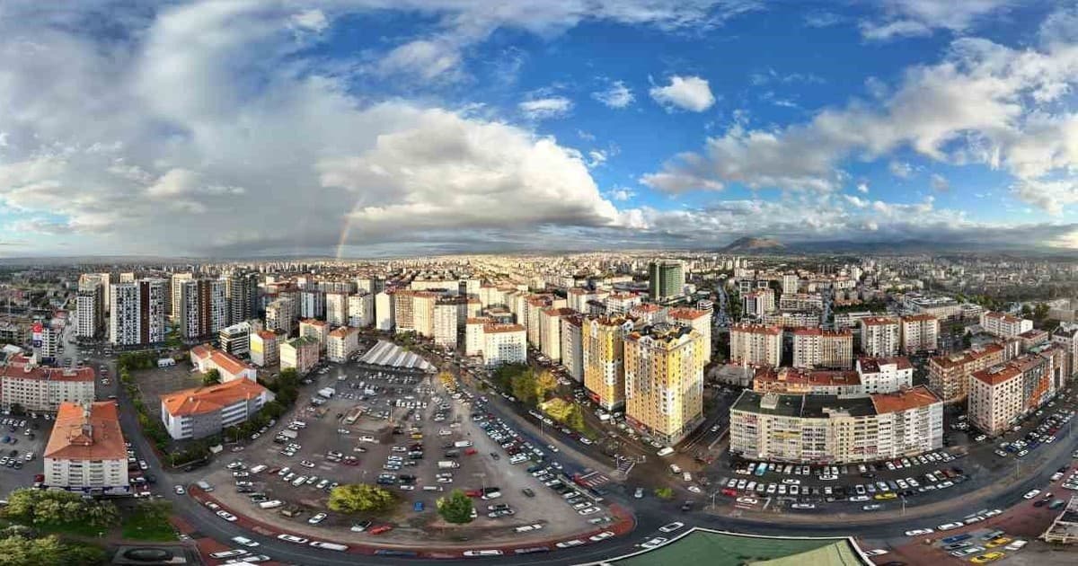 Kayseri semalarında gökkuşağı güzelliği