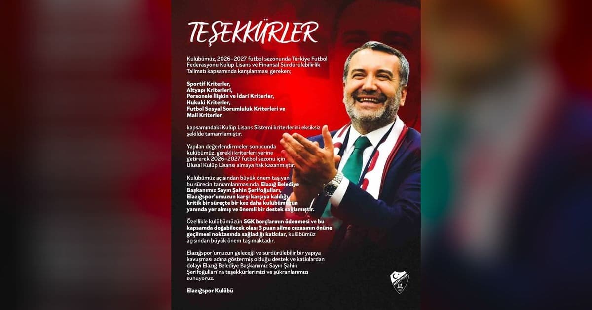 Elazığspor 3 puan silme cezasından kurtuldu