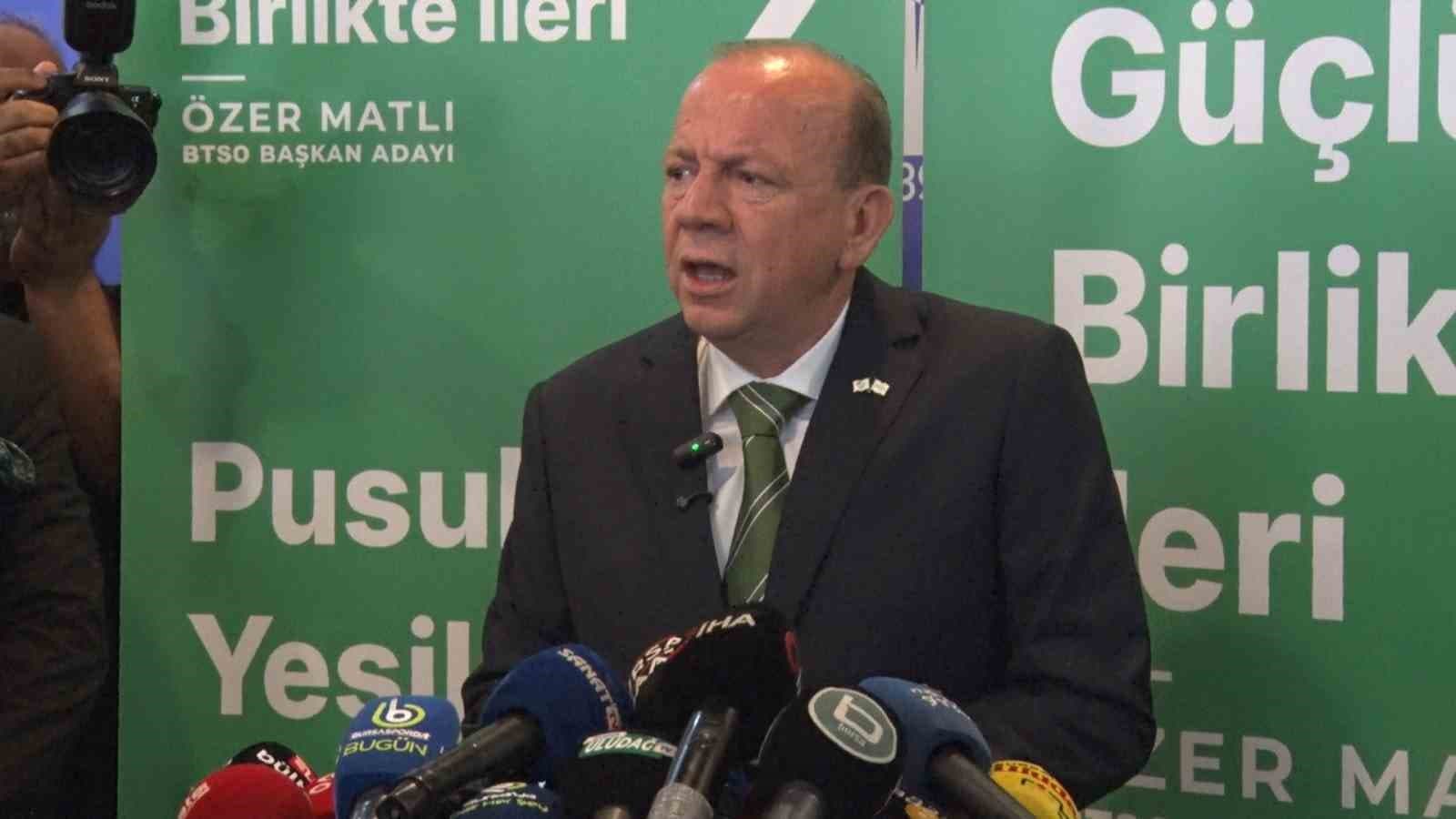 BTSO Başkan Adayı Özer Matlı'dan Seçim Sürecine İpotek Tepkisi: 'Bu Şehir Şeffaf Yönetimi Öğrenecek'