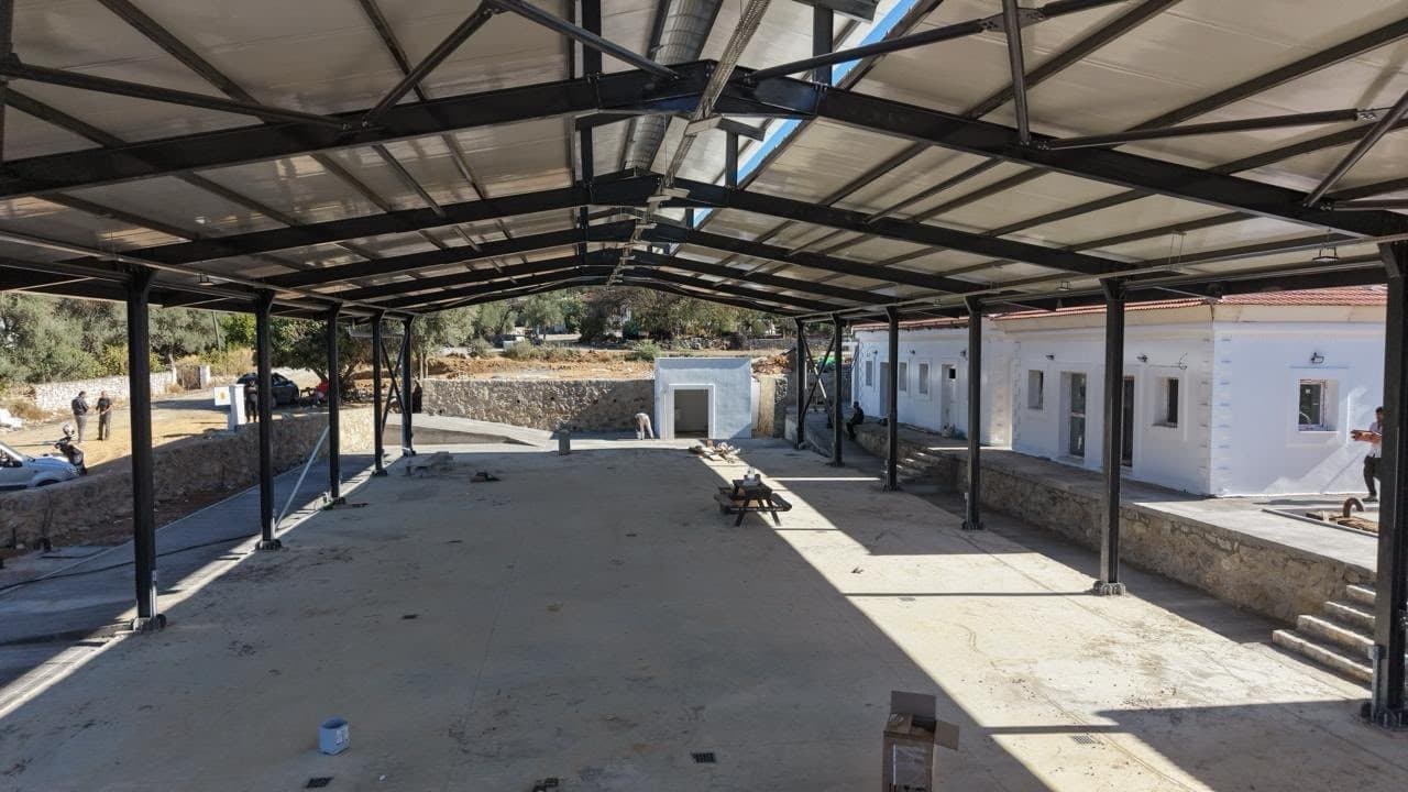 Bodrum Pınarlıbelen'deki Pazar ve Sosyal Alan İnşaatında Sona Doğru