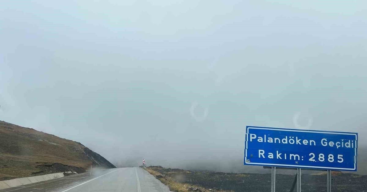Erzurum Yükseklerinde Kar ve Yoğun Sis Ulaşımı Aksattı