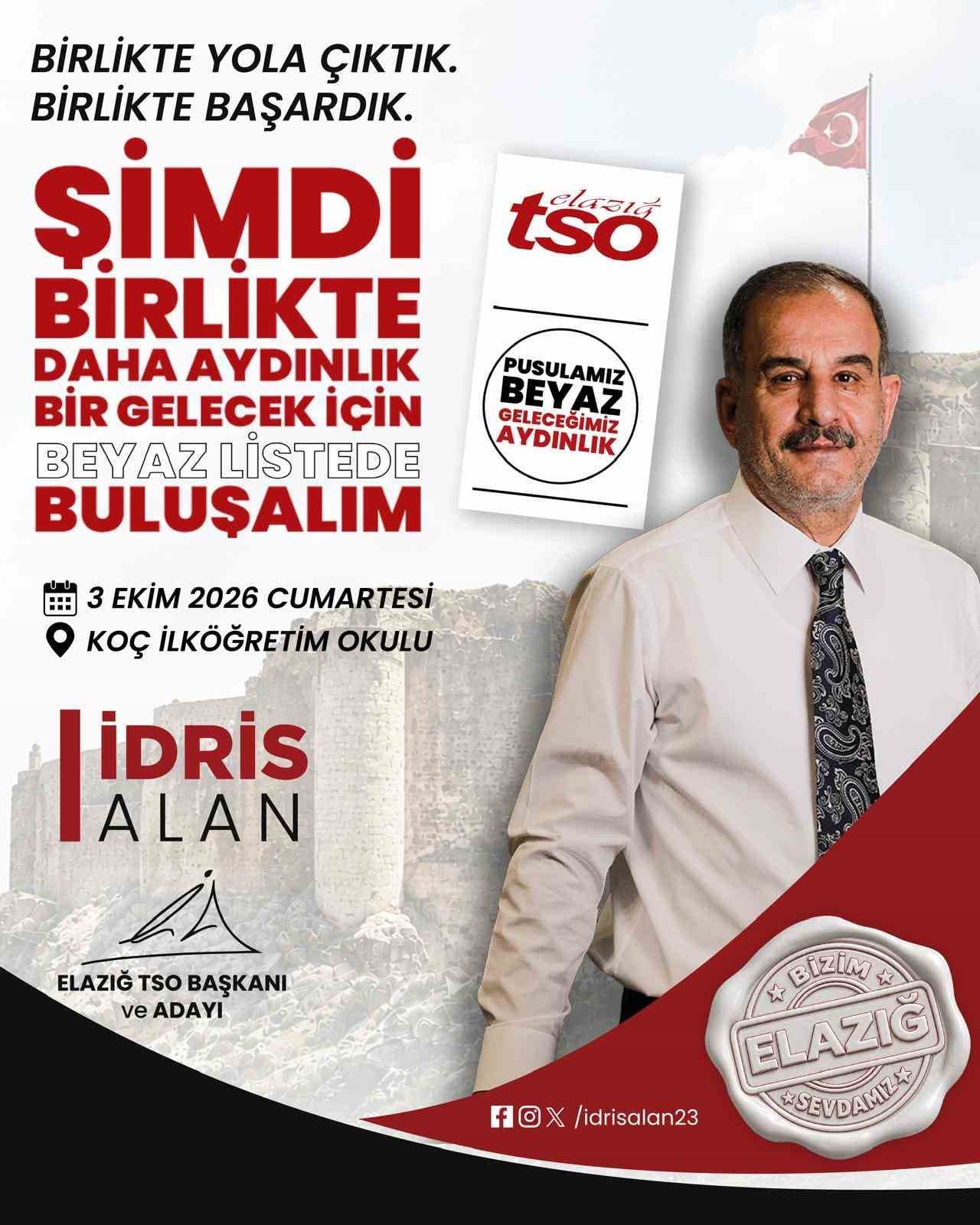 Elazığ TSO Seçimleri İçin Sayılı Günler Kaldı: İdris Alan'dan Sandık Çağrısı