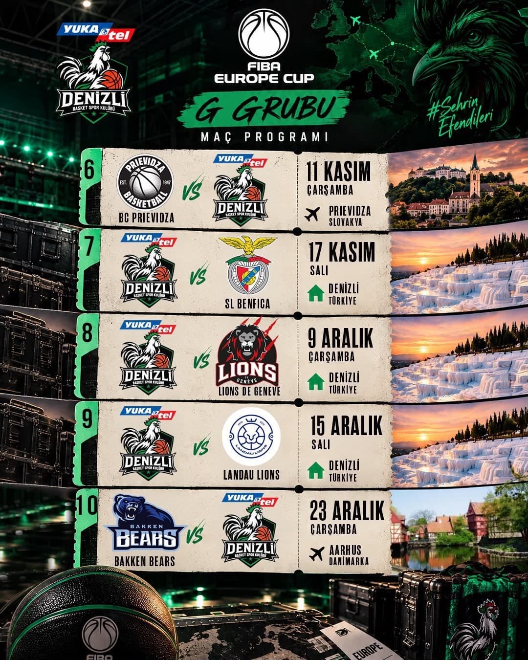 Denizli Basket’in Avrupa’daki ilk rakibini evinde ağırlayacak