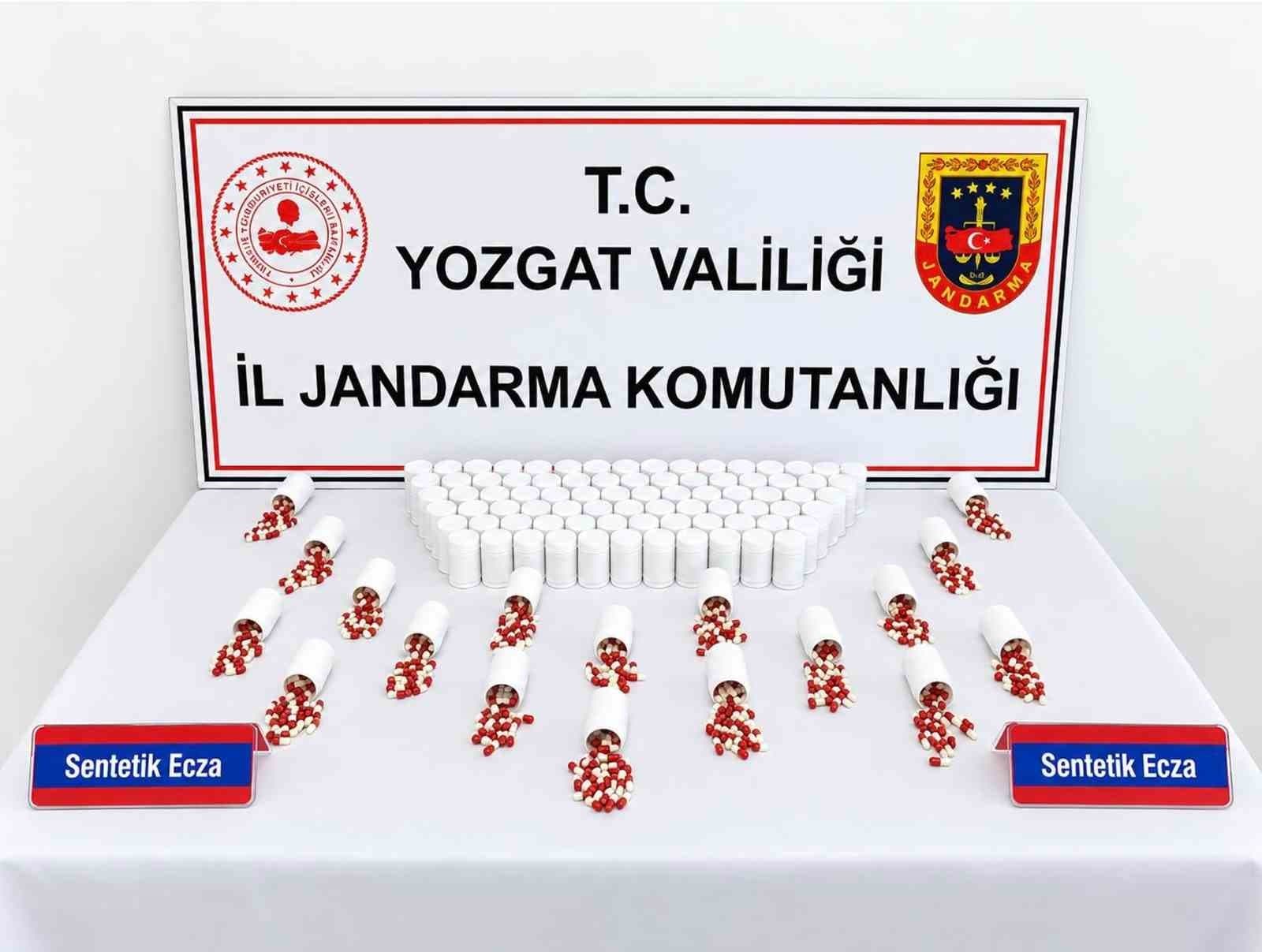 Yozgat’ta 5 bin 626 sentetik ecza hap ele geçirildi