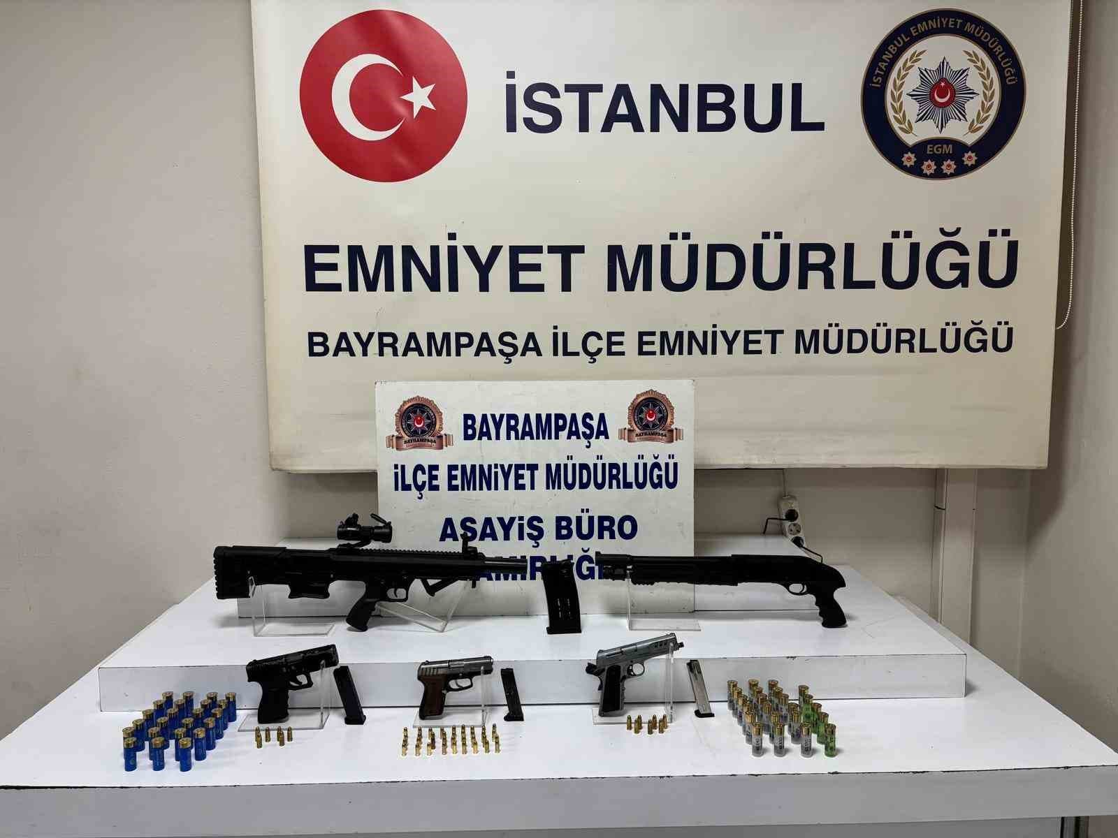 Bayrampaşa’da evinde çok sayıda mühimmat ele geçirilen şahıs gözaltına alındı