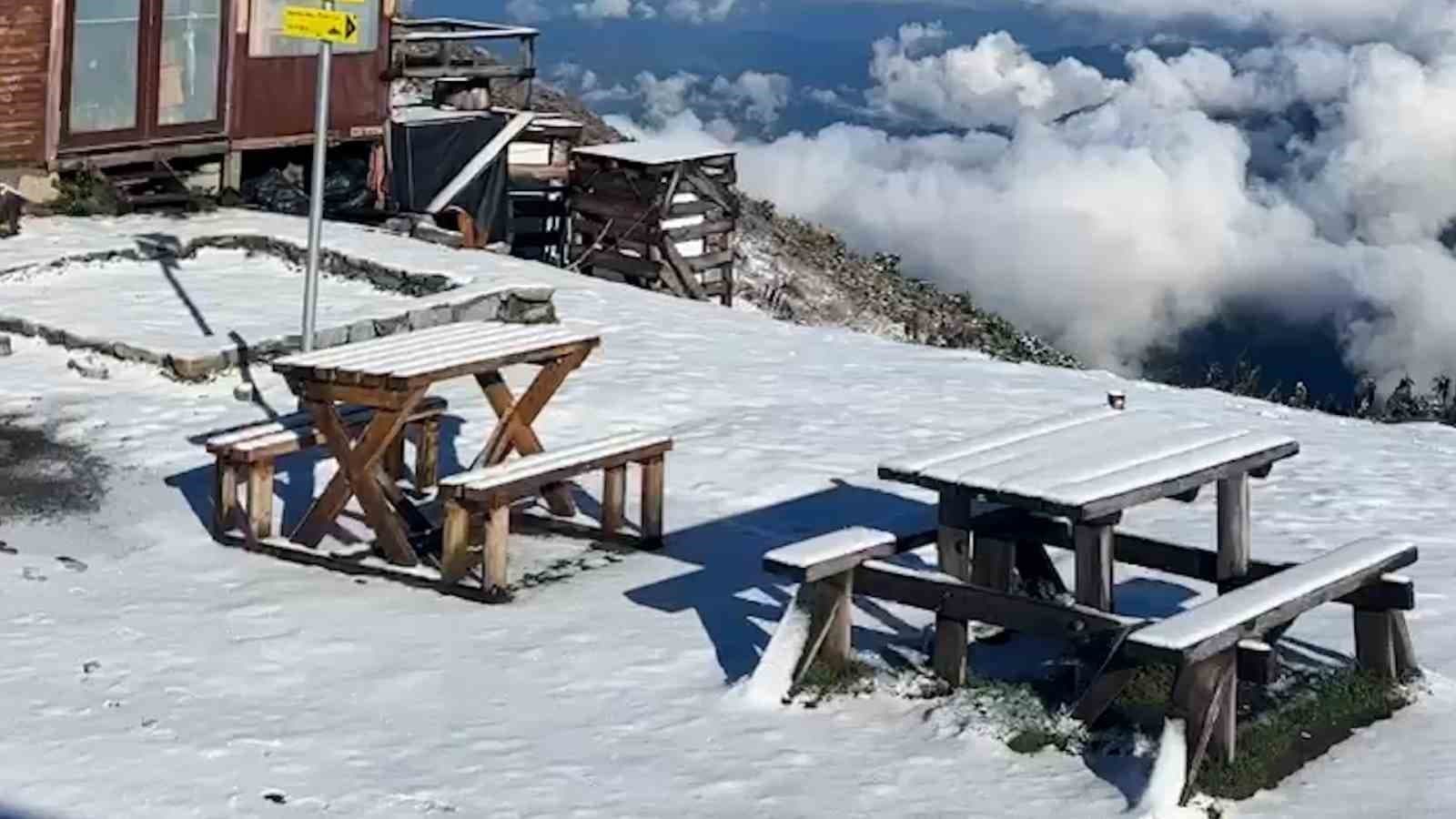 Rize’nin yayları beyaza büründü