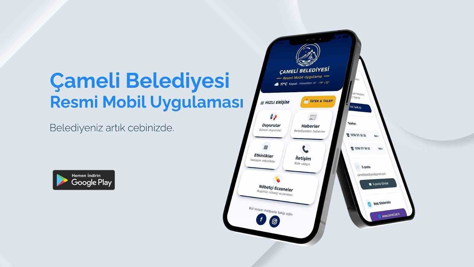 Çameli Belediyesi Mobil Uygulamasını Hizmete Sunarak Dijital Çağa Adım Attı