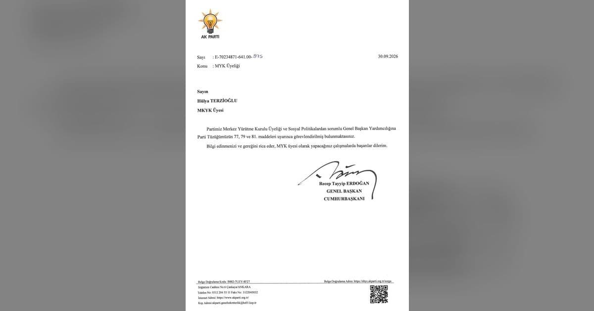 AK Parti'de Sosyal Politikalardan Sorumlu Yeni Genel Başkan Yardımcısı Prof. Dr. Hülya Terzioğlu Oldu