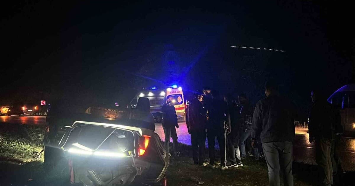 Zonguldak-Ankara Karayolunda Trafik Kazası: Kontrolden Çıkan Araç Takla Attı