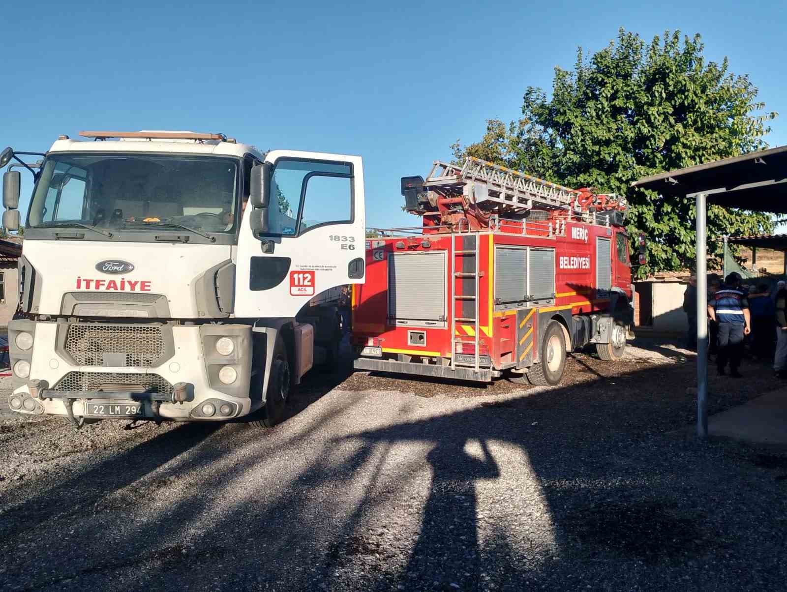 Subaşı beldesinde ev yangını