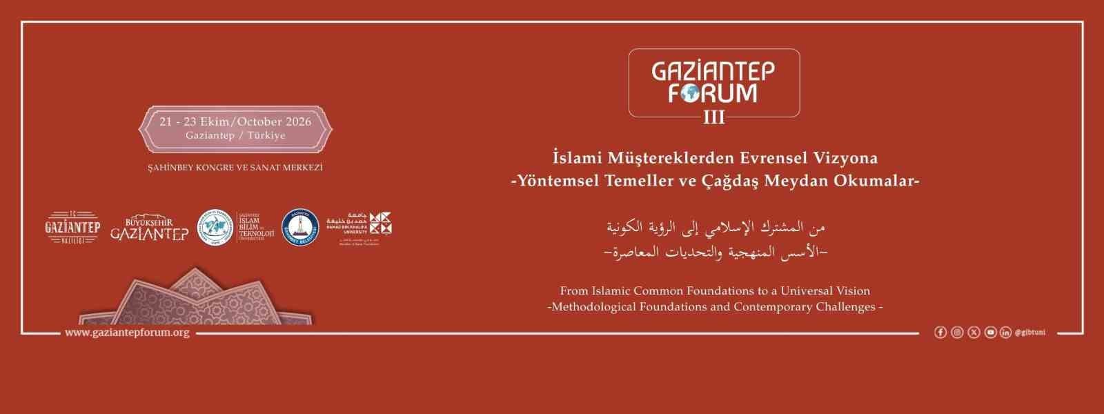 Gaziantep Forum III GİBTÜ ev sahipliğinde başlıyor